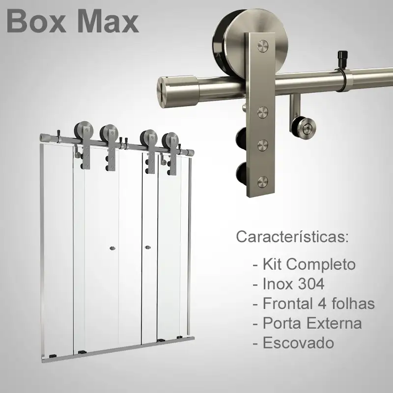 Frontal Externo 4 Folhas Escovado